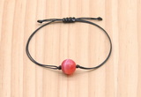 CGB9956 Fashion 12mm red banded agate adjustable bracelet jewelry