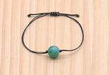 CGB9959 Fashion 12mm green banded agate adjustable bracelet jewelry