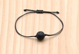 CGB9966 Fashion 12mm black lava adjustable bracelet jewelry