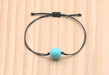 CGB9976 Fashion 12mm blue howlite adjustable bracelet jewelry