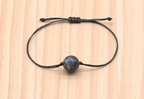 CGB9985 Fashion 12mm black labradorite adjustable bracelet jewelry