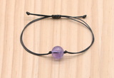 CGB9994 Fashion 12mm amethyst gemstone adjustable bracelet jewelry