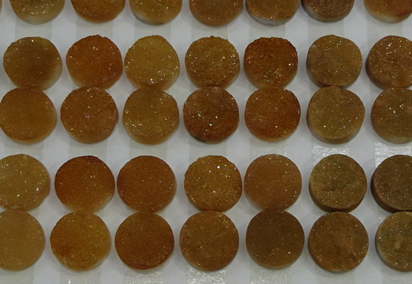 CGC127 16mm flat round druzy quartz cabochons wholesale