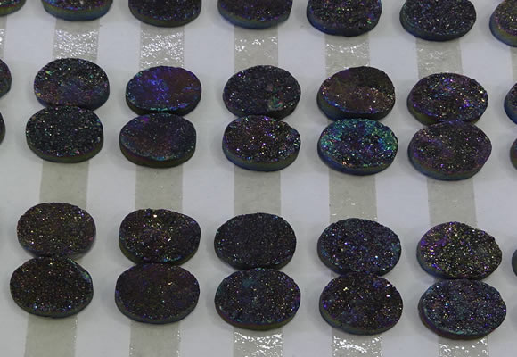 CGC186 13*18mm oval druzy quartz cabochons wholesale