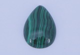 CGC30 2pcs 13*18mm flat teardrop natural malachite gemstone cabochons