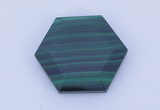 CGC42 25mm hexagon natural malachite gemstone cabochons