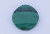 CGC44 24mm faceted coin natural malachite gemstone cabochons