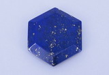 CGC52 6*27mm hexagon natural lapis lazuli gemstone cabochons