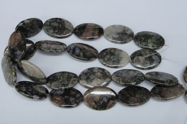 CGE09 15.5 inches 25*35mm oval glaucophane gemstone beads