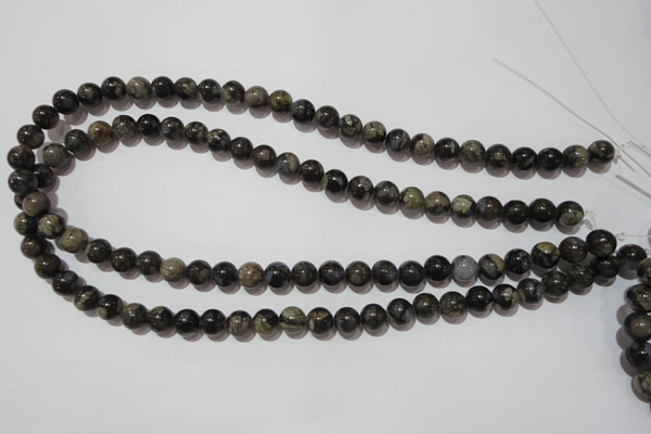 CGE102 15.5 inches 8mm round glaucophane gemstone beads