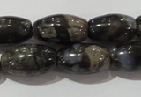 CGE115 15.5 inches 8*14mm rice glaucophane gemstone beads