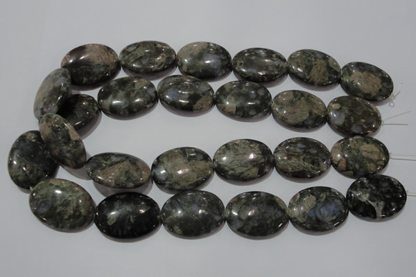 CGE136 15.5 inches 22*30mm oval glaucophane gemstone beads