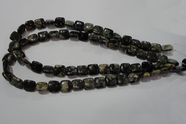 CGE152 15.5 inches 12*12mm square glaucophane gemstone beads