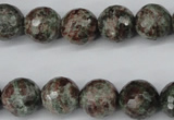 CGG05 15.5 inches 14mm faceted round ghost gemstone beads wholesale