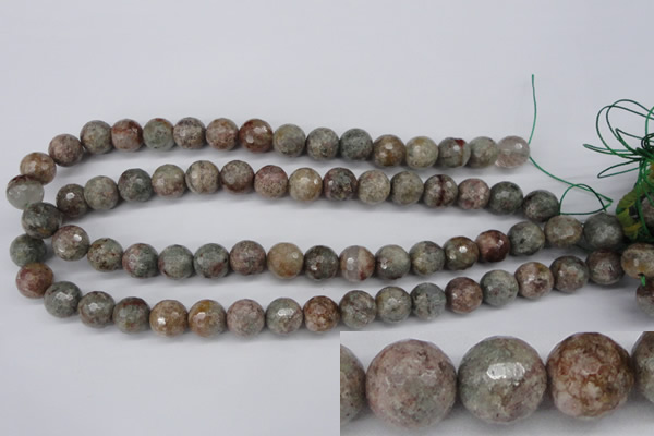 CGG12 15.5 inches 8mm faceted round ghost gemstone beads wholesale