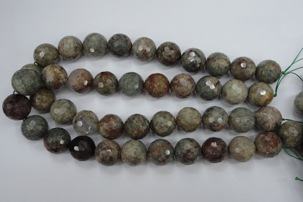 CGG18 15.5 inches 18mm faceted round ghost gemstone beads wholesale