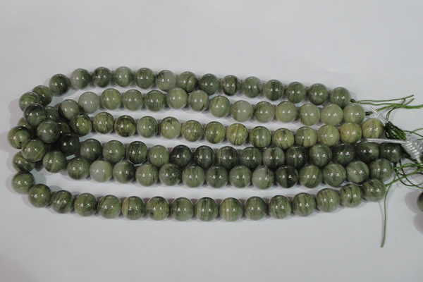 CGH05 15.5 inches 12mm round green hair stone beads wholesale