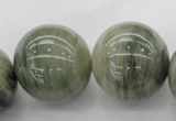 CGH10 15.5 inches 25mm round green hair stone beads wholesale