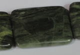 CGH32 15.5 inches 30*40mm rectangle green hair stone beads