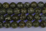 CGJ350 15.5 inches 4mm round green bee jasper beads wholesale