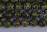 CGJ351 15.5 inches 6mm round green bee jasper beads wholesale