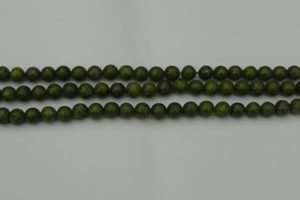 CGJ450 15.5 inches 4mm round green jasper beads wholesale