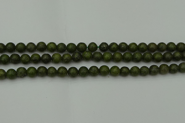 CGJ452 15.5 inches 8mm round green jasper beads wholesale