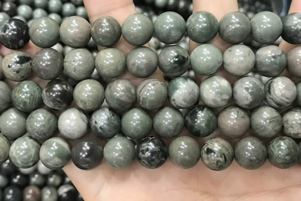 CGJ514 15.5 inches 12mm round green forst jasper beads wholesale