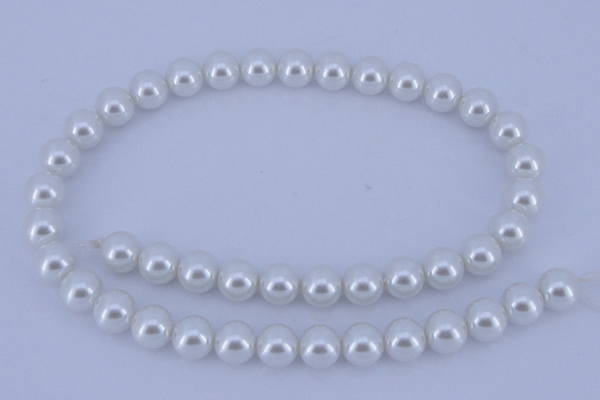 CGL07 5PCS 16 inches 16mm round dyed glass pearl beads wholesale