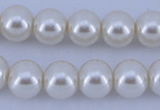 CGL11 10PCS 16 inches 4mm round dyed glass pearl beads wholesale