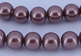 CGL123 10PCS 16 inches 6mm round dyed glass pearl beads wholesale