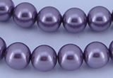 CGL142 10PCS 16 inches 4mm round dyed glass pearl beads wholesale