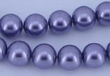 CGL152 10PCS 16 inches 4mm round dyed glass pearl beads wholesale