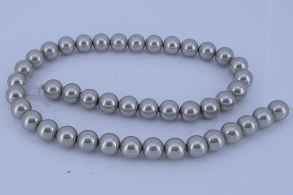 CGL172 10PCS 16 inches 4mm round dyed glass pearl beads wholesale