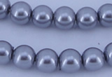 CGL192 10PCS 16 inches 4mm round dyed glass pearl beads wholesale