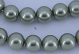 CGL202 10PCS 16 inches 4mm round dyed glass pearl beads wholesale