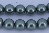 CGL212 10PCS 16 inches 4mm round dyed glass pearl beads wholesale