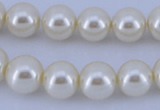 CGL22 10PCS 16 inches 4mm round dyed glass pearl beads wholesale