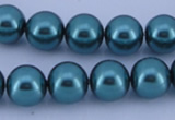 CGL242 10PCS 16 inches 4mm round dyed glass pearl beads wholesale