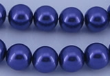 CGL262 10PCS 16 inches 4mm round dyed glass pearl beads wholesale