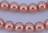 CGL292 10PCS 16 inches 4mm round dyed glass pearl beads wholesale