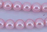 CGL302 10PCS 16 inches 4mm round dyed glass pearl beads wholesale