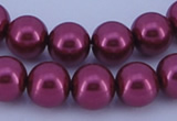 CGL313 10PCS 16 inches 6mm round dyed glass pearl beads wholesale