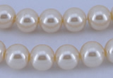 CGL32 10PCS 16 inches 4mm round dyed glass pearl beads wholesale