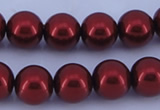 CGL322 10PCS 16 inches 4mm round dyed glass pearl beads wholesale