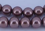 CGL394 10PCS 16 inches 8mm round dyed glass pearl beads wholesale