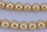 CGL52 10PCS 16 inches 4mm round dyed glass pearl beads wholesale