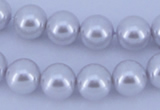 CGL72 10PCS 16 inches 4mm round dyed glass pearl beads wholesale