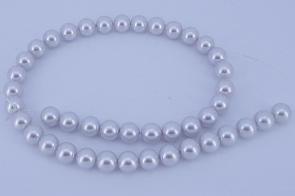 CGL72 10PCS 16 inches 4mm round dyed glass pearl beads wholesale