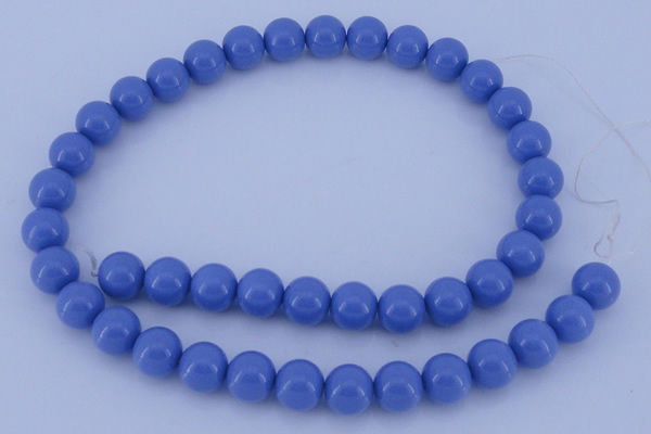 CGL807 10PCS 16 inches 6mm round heated glass pearl beads wholesale